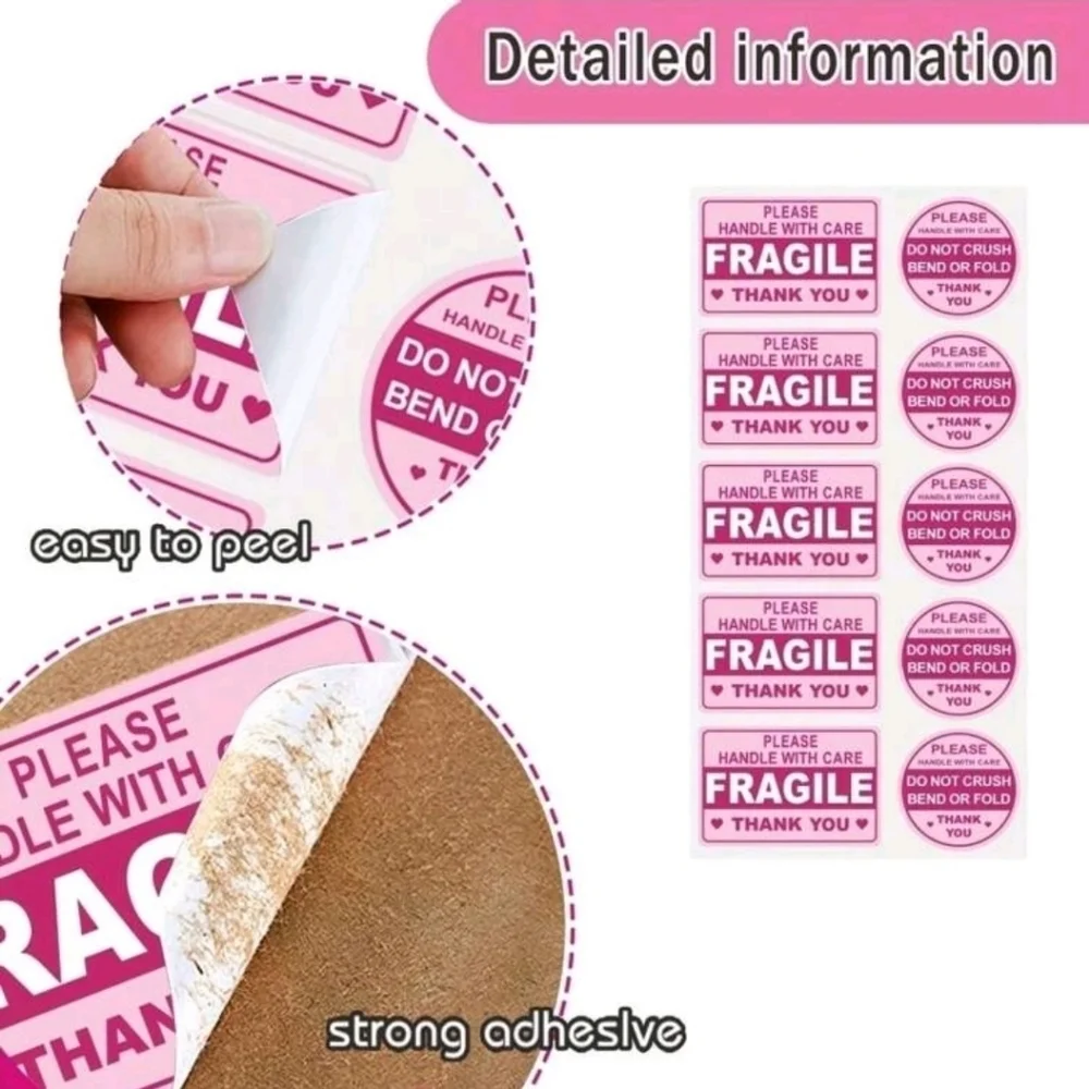 ▪️ 50 pack Fragile Stickers for shipping ✨️🩷
